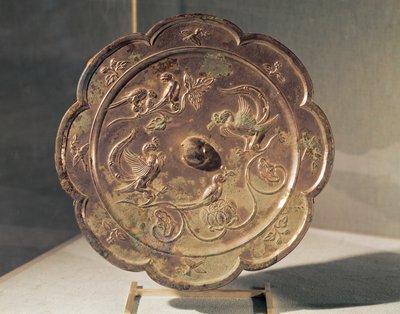 Mirror, decorated with two Fenghuang by Tang Dynasty Chinese School